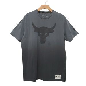 Under Armour Project Rock Brahma Bull T-Shirt Mens Medium Gray Training Loose